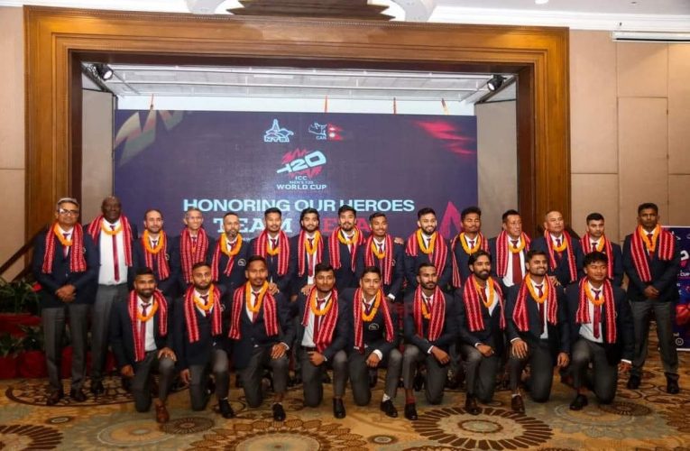 आइसिसी टी-२० विश्वकप २०२४ खेल्ने नेपाली टोलीको बिदाइ
