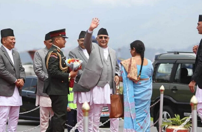 प्रधानमन्त्री ओली चीन प्रस्थान