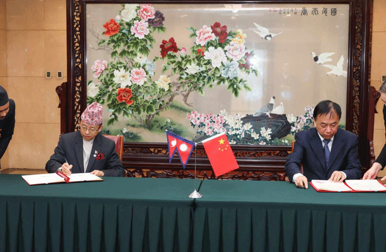 नेपाल र चीनबीच बिआरआई सम्झौतामा हस्ताक्षर