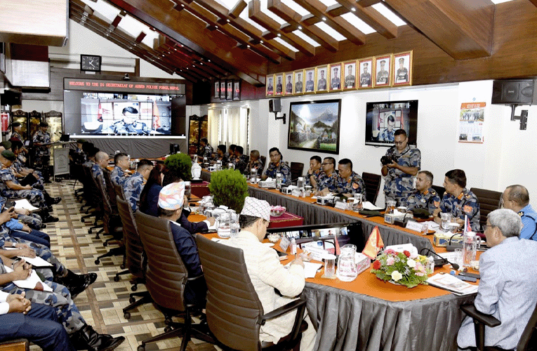 सशस्त्र प्रहरी बलमा मनसुनजन्य विपद् व्यवस्थापनको तयारीबारे छलफल