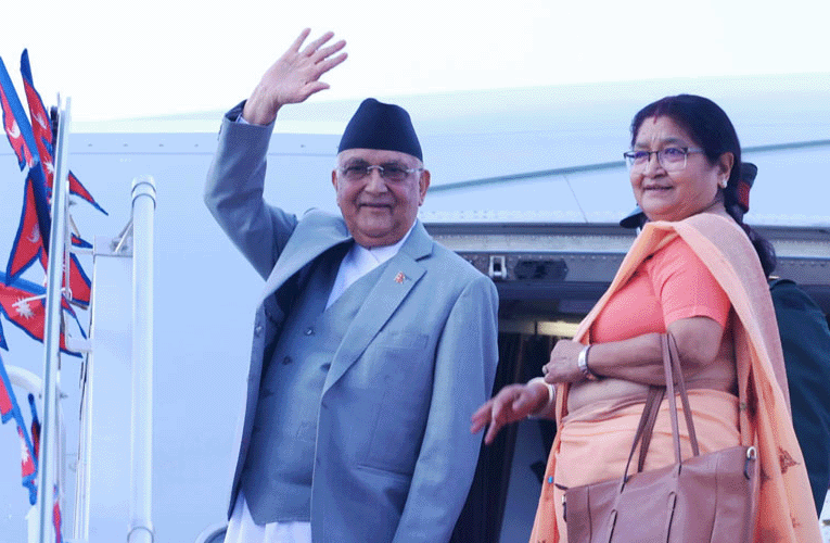 प्रधानमन्त्री ओली चीन भ्रमण सकेर आज स्वदेश फर्कदै