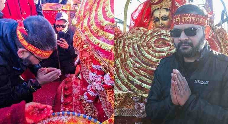 बालेन शाहले गरे पाथीभरा माताको दर्शन