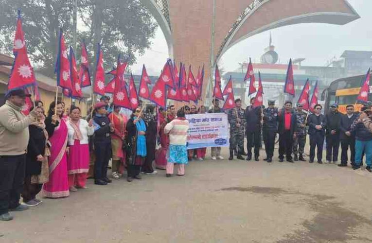 सीमा नाकाका विद्युतीय पोलमा राष्ट्रिय झण्डा