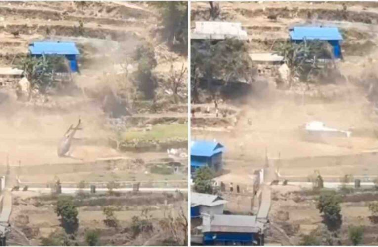 हेलिकोप्टर दुर्घटनामा पाइलटसहित ६ जना घाइते,काठमाडौं ल्याइयो