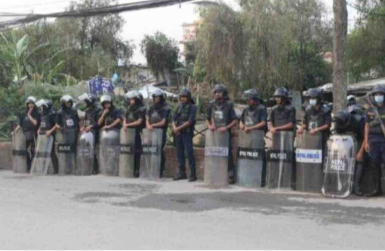 सुकुम्वासी बस्ती खाली गर्न ठूलो संख्यामा प्रहरी परिचालन